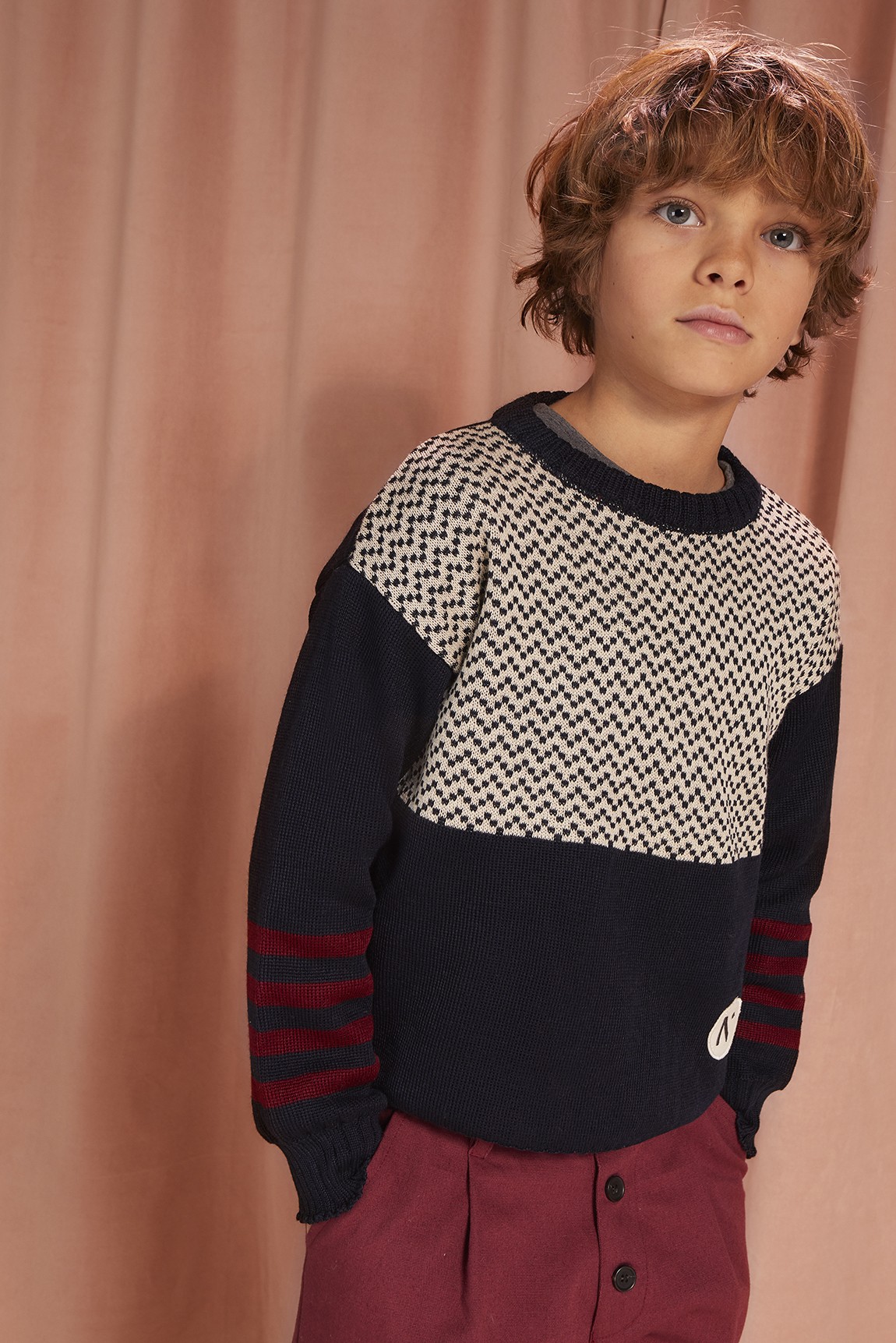 KNIT JUMPER  WITH STRIPES