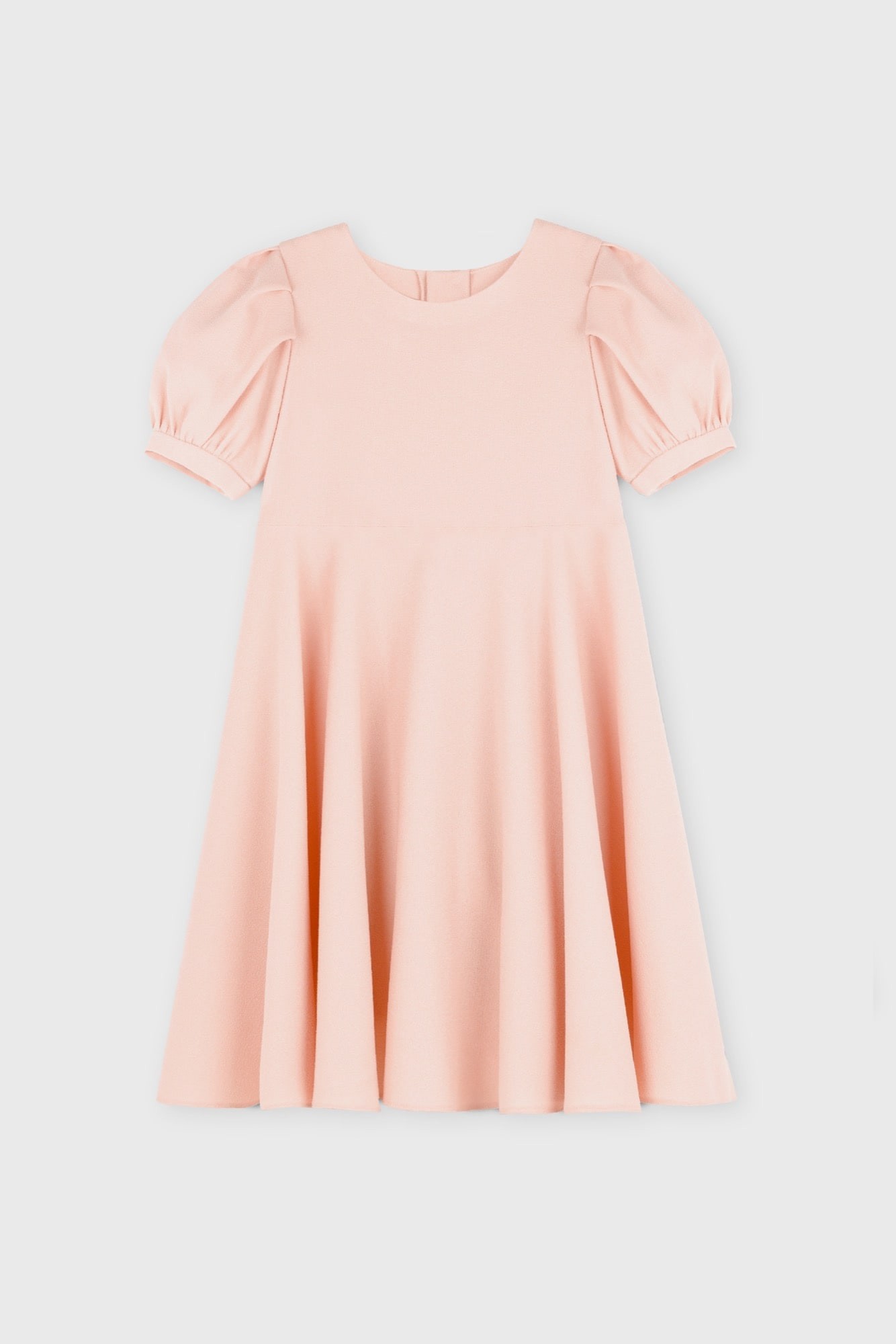 LANTERN SLEEVES CREPE DRESS