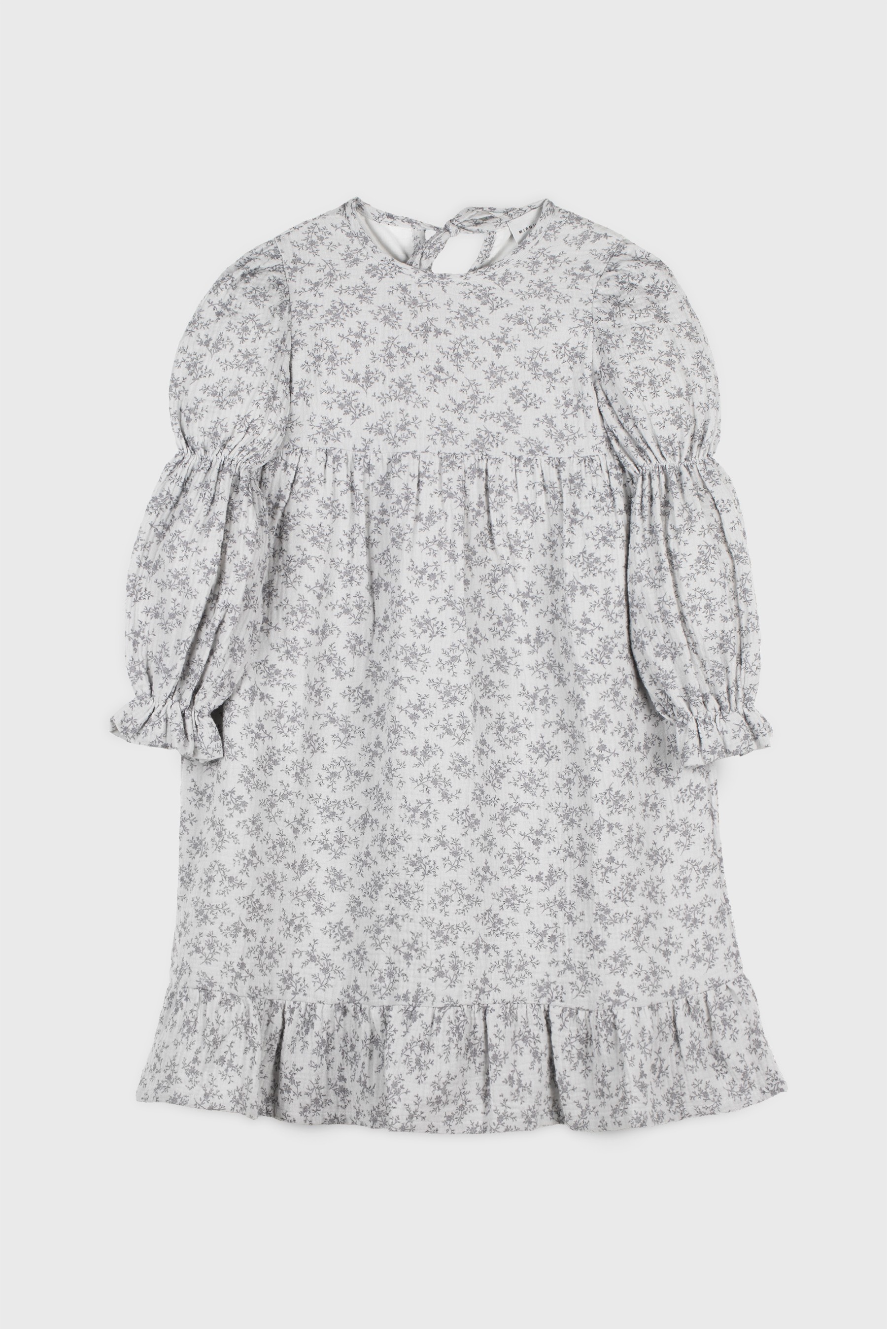 FLOWERS PRINT MUSLIN DRESS