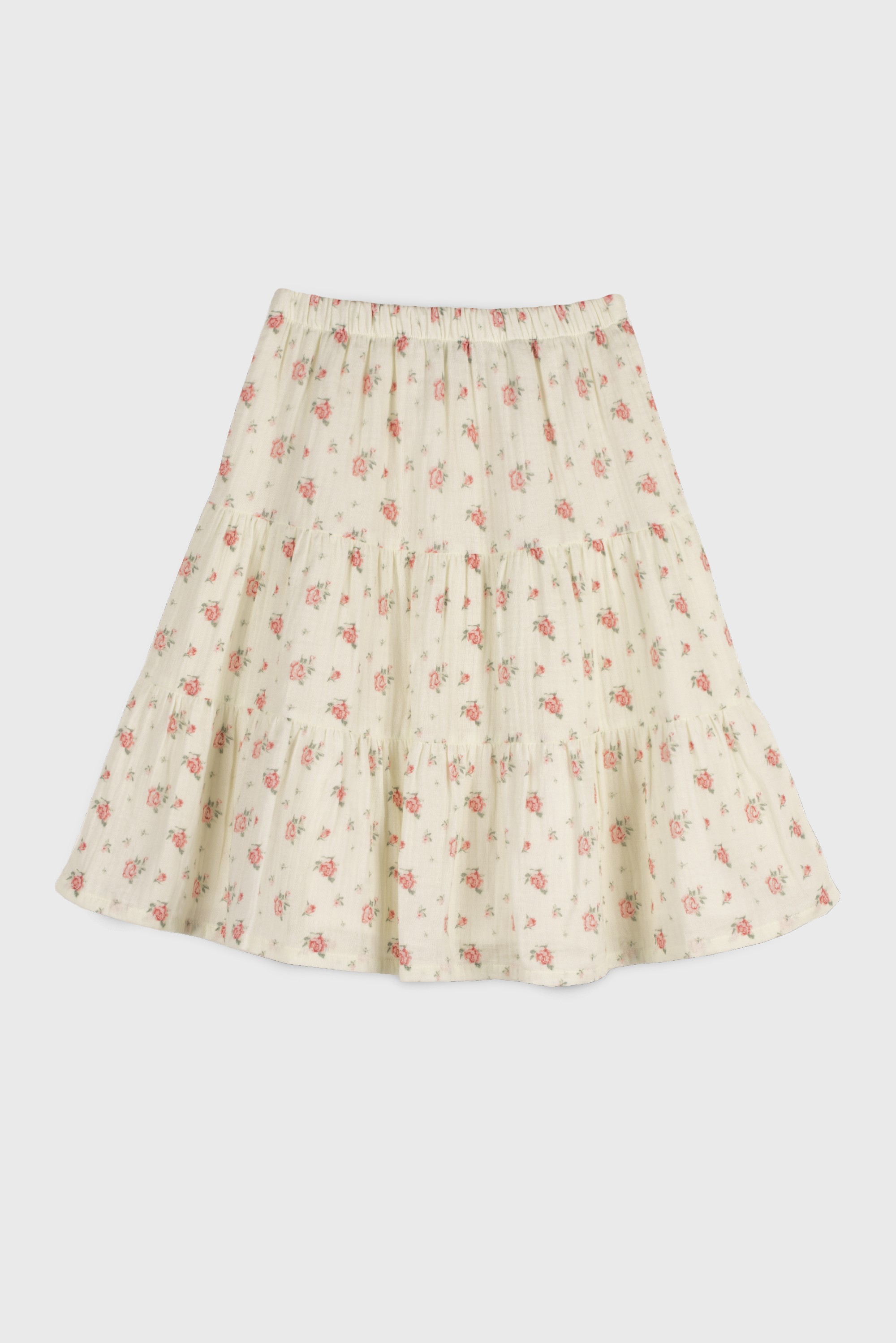 ROSE PRINT MUSLIN SKIRT