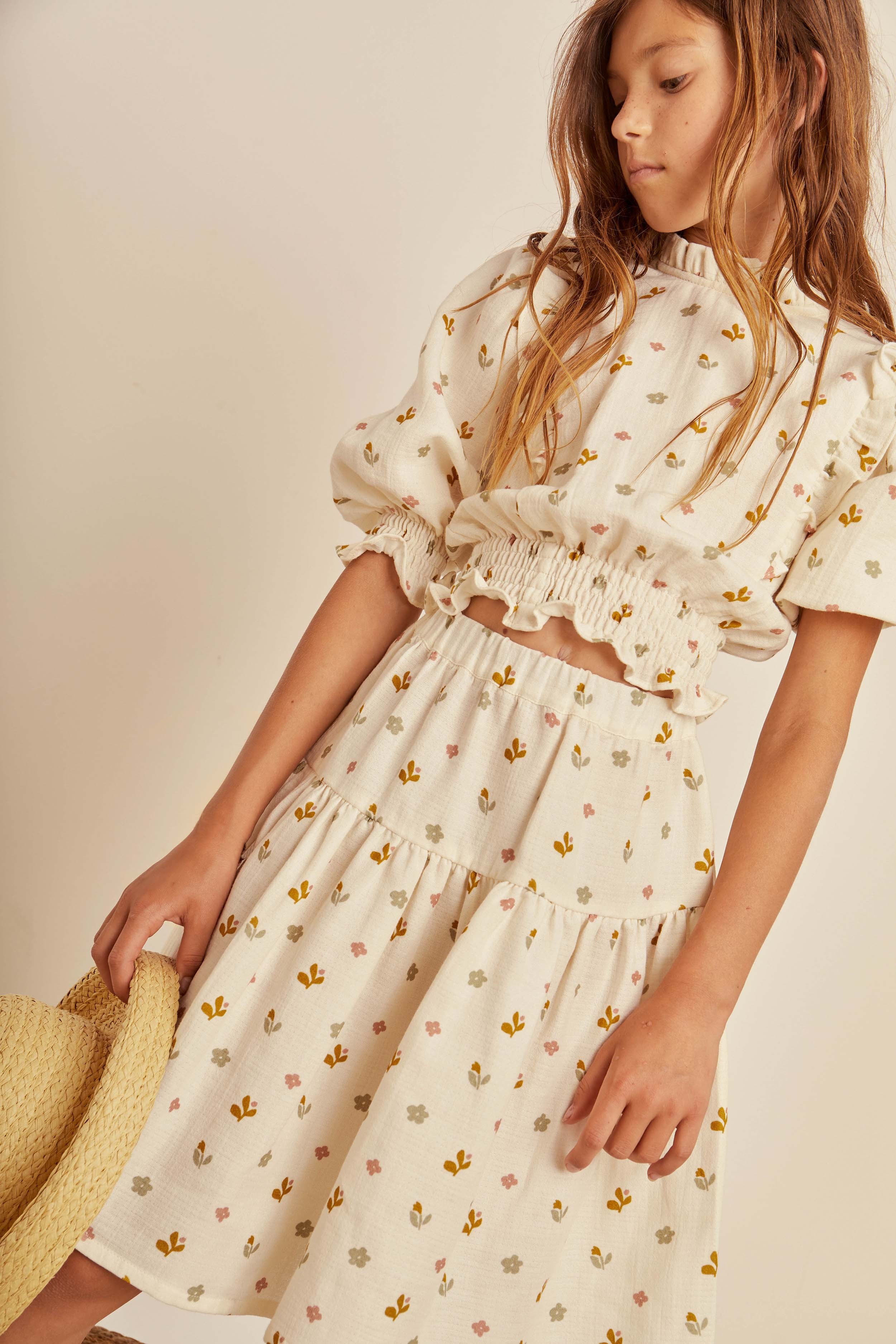 MIA MUSLIN FLOWER SKIRT