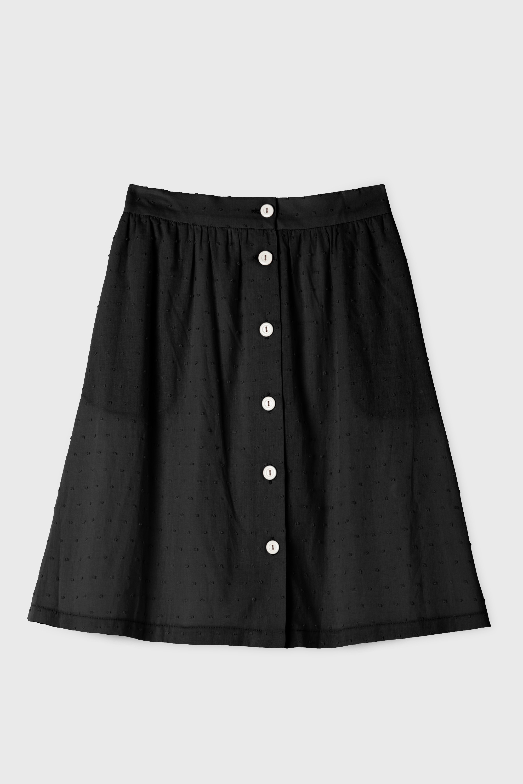 BLACK PLUMETI MIDI  SKIRT