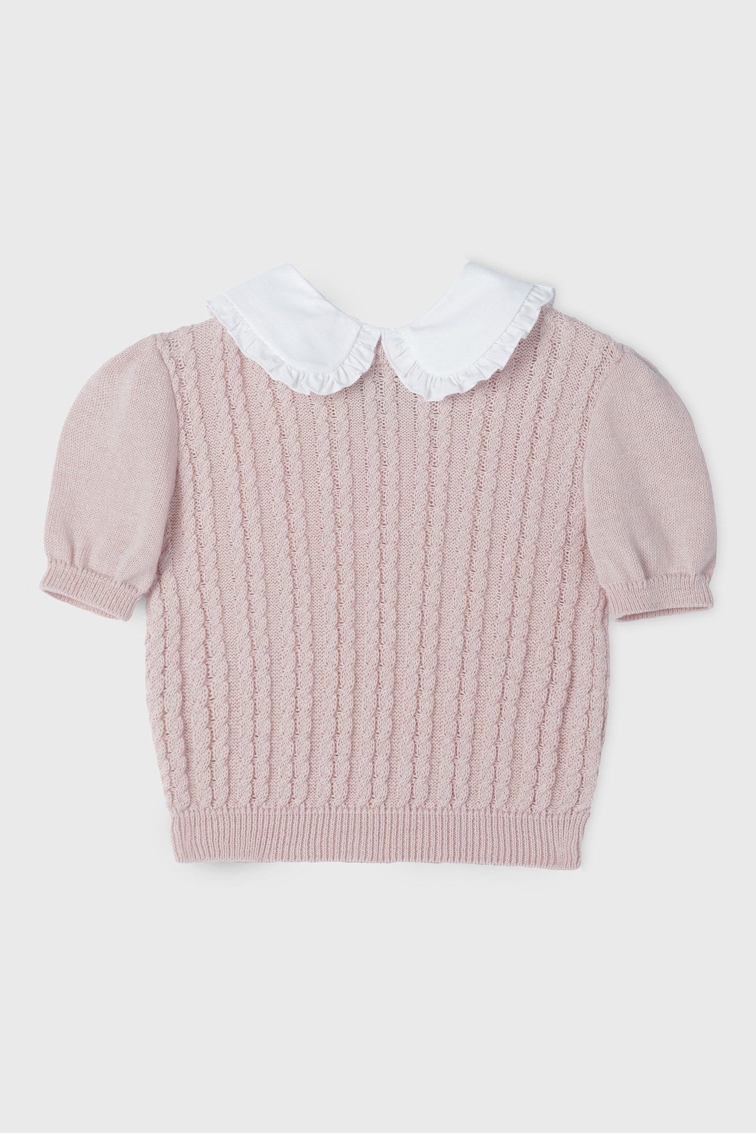 GIRL PINK COLLARED SWEATER