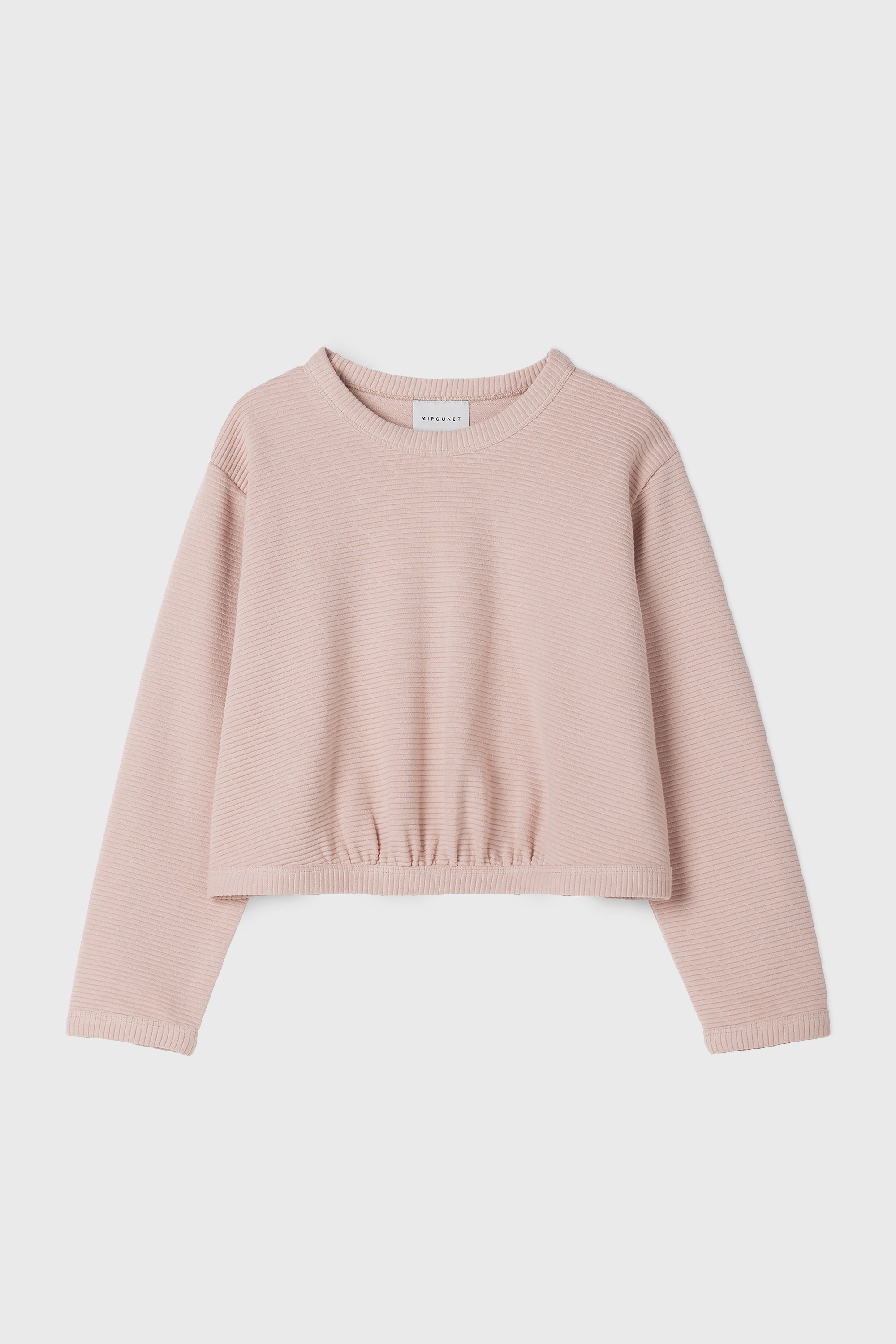 KID PINK SHIRRED SWEATSHIRT