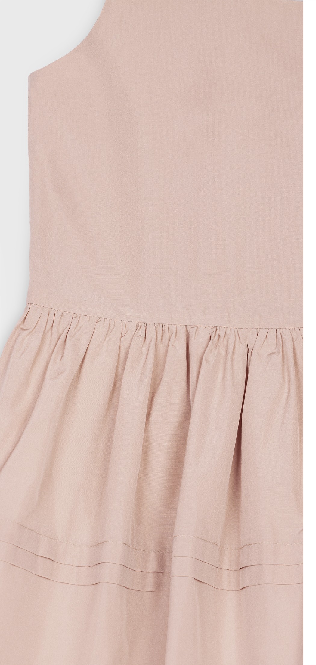 PINK TAFFETA PLEATED DRESS