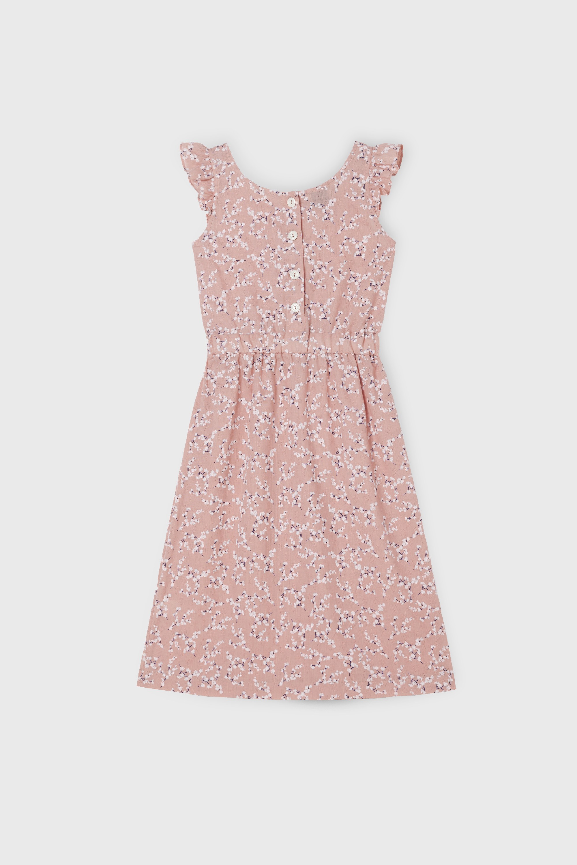 PINK GASA RUFFLE DRESS