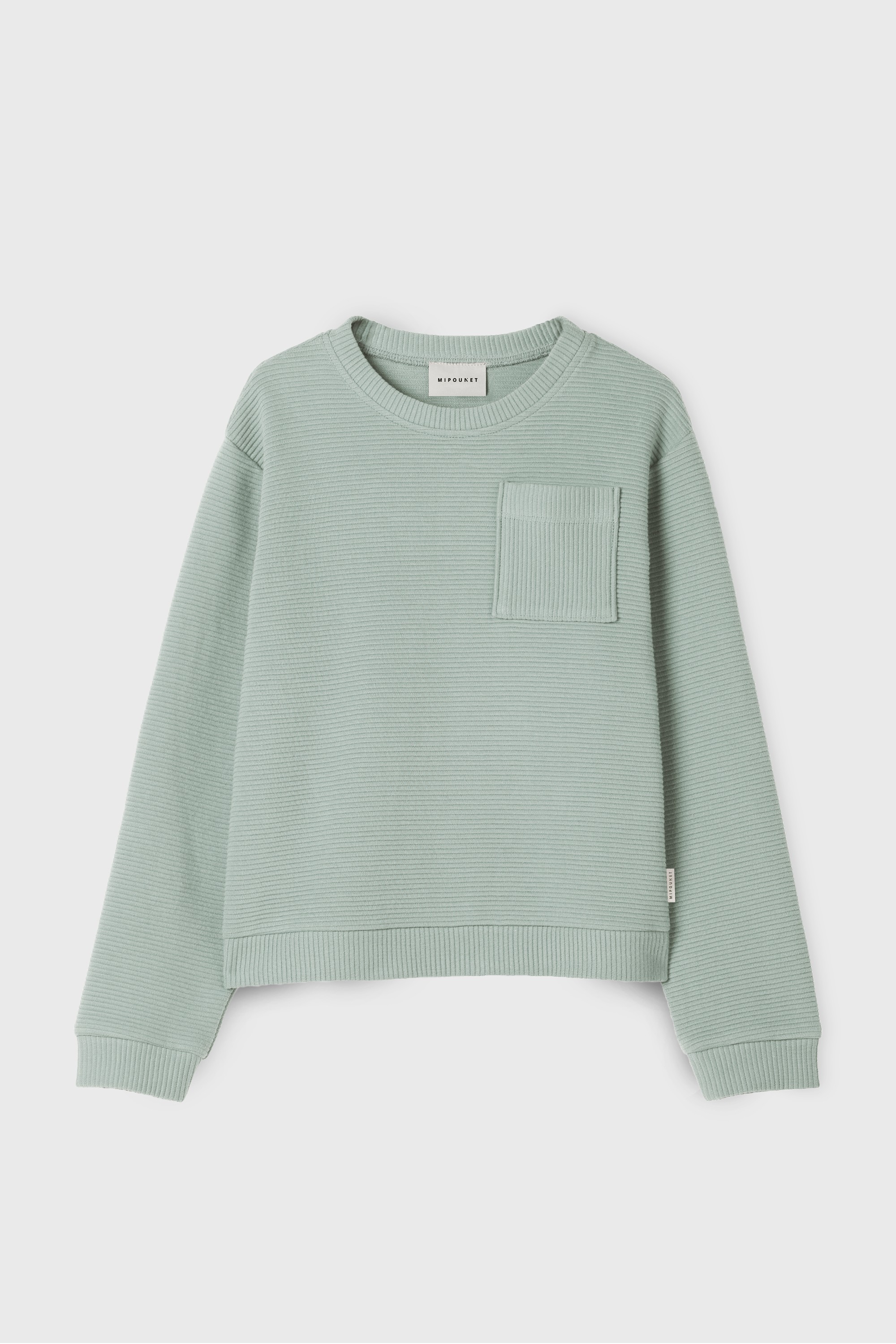 GREEN POCKET DETAIL SWEATSHIRT
