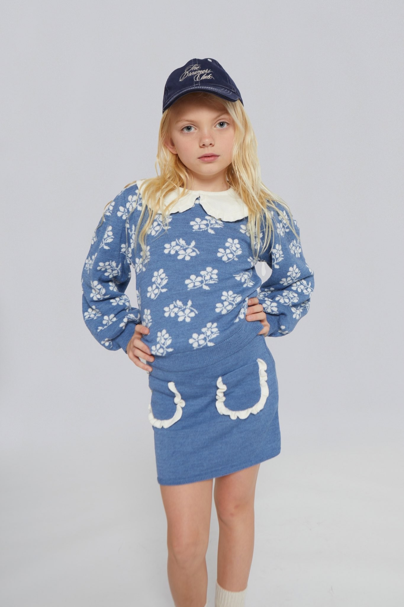 LILA FLOWER MINI-SKIRT