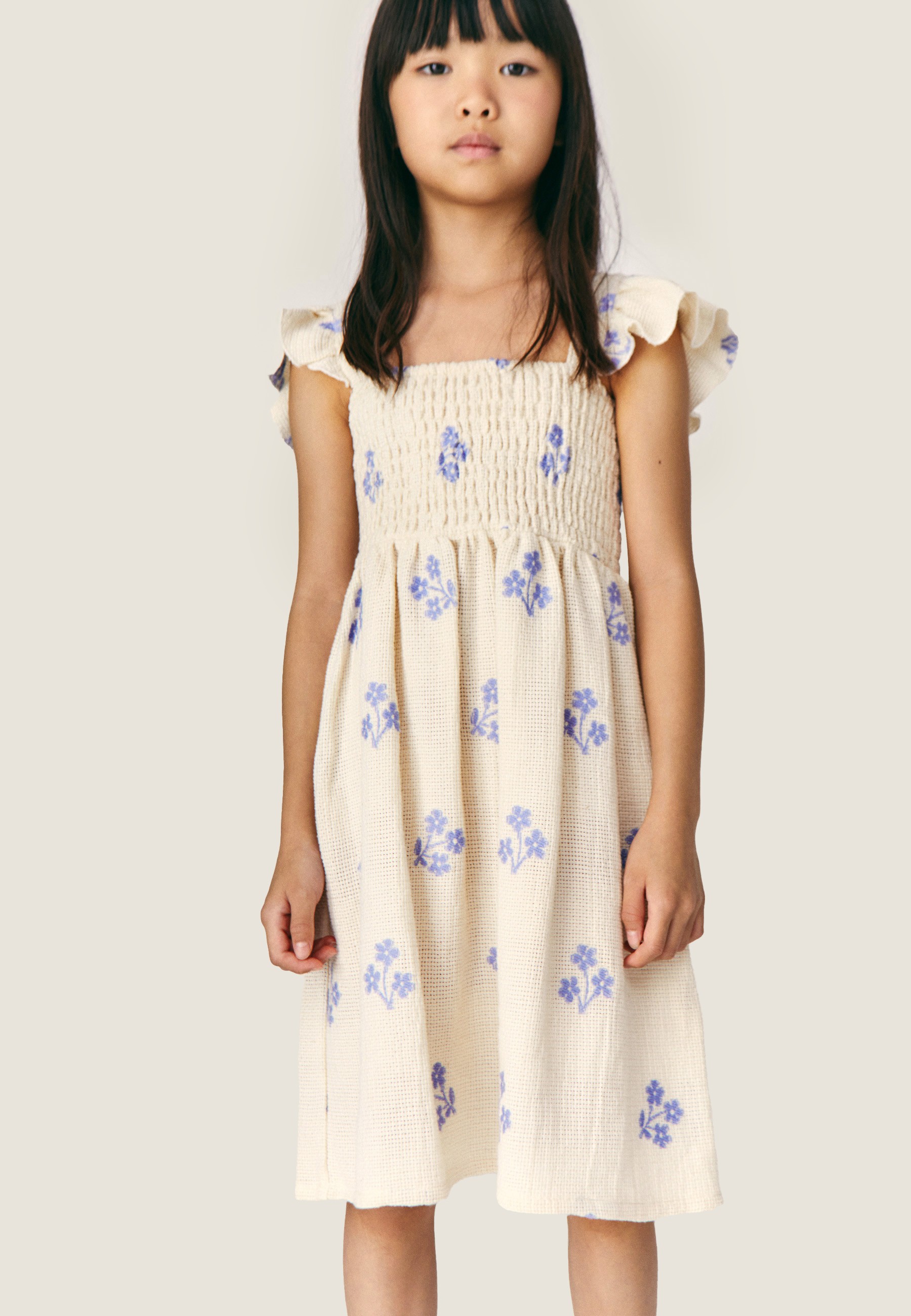 SANDRINE SMOCKED DRESS