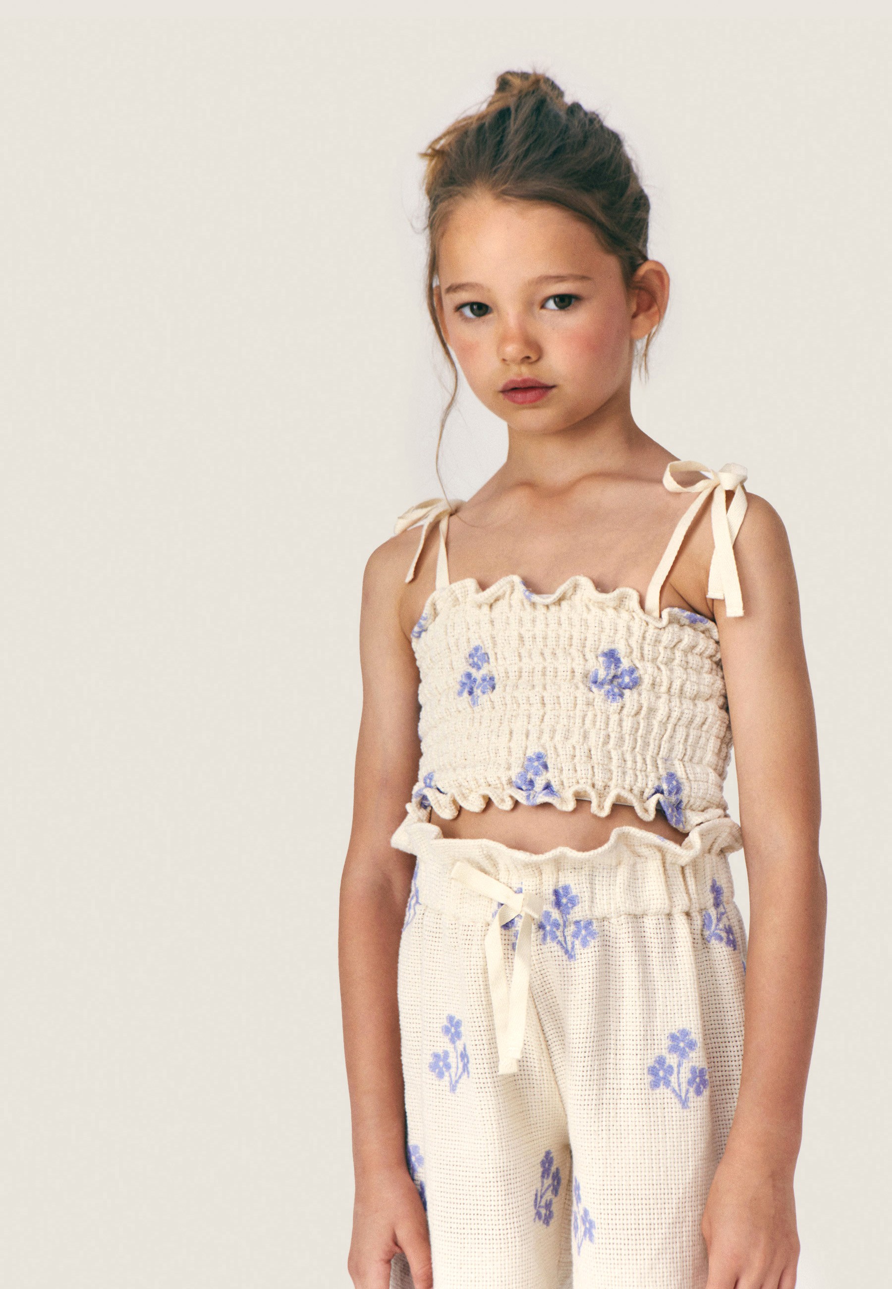 SANDRINE SMOCKED TOP