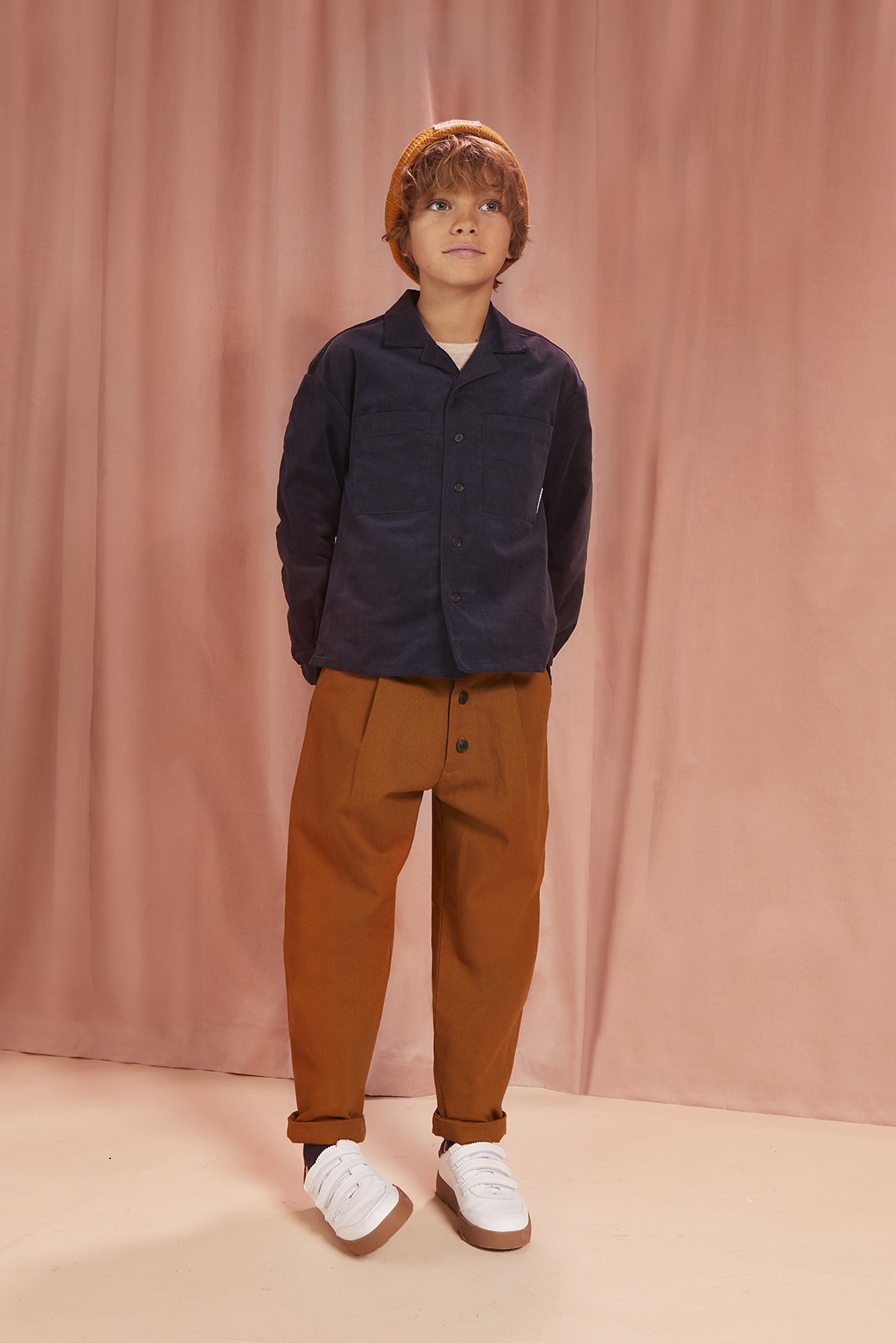 BROWN COTTON CANVAS PANT